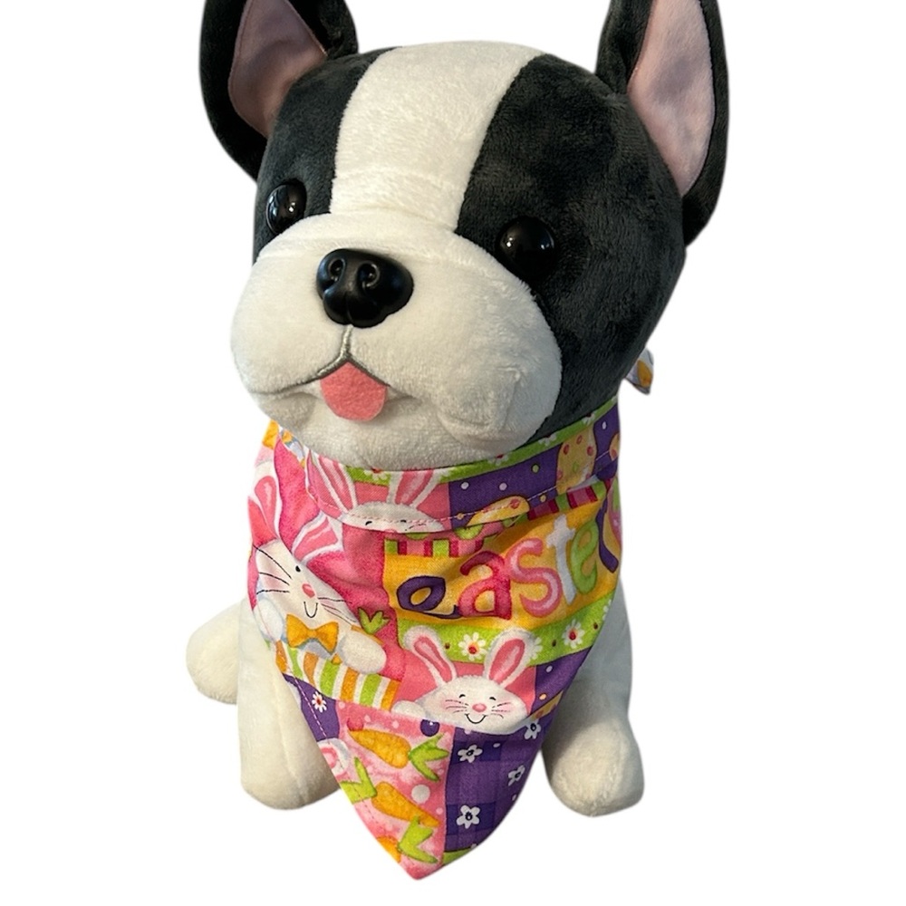 💎5/$25 Easter dog bandana NEW handmade bunny rabbits carrots Easter eggs ties on